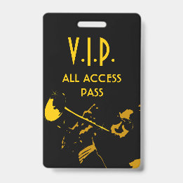Badge Carte VIP All Access à l'événement musical Badg ve