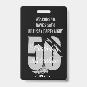 Badge Carte VIP Black personnalisée Invitation de fête d