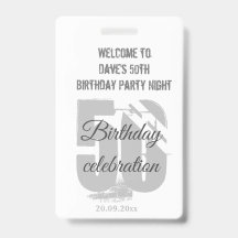 Carte VIP blanche personnalisée Invitation de fête