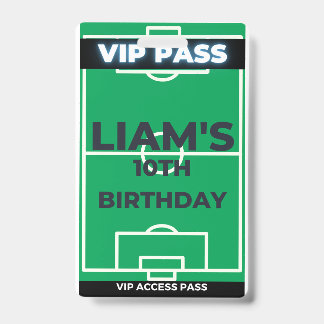 Badge Carte VIP pour fête d'anniversaire de foot