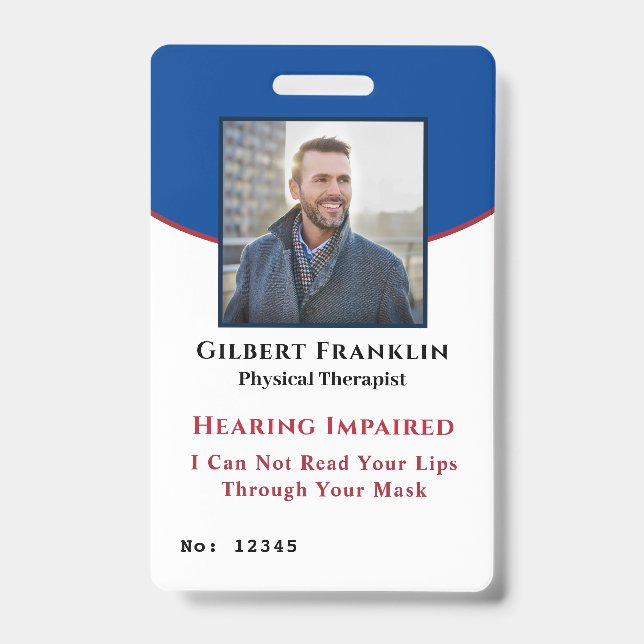 Badge Cartes d'identité de l'employé (Face)