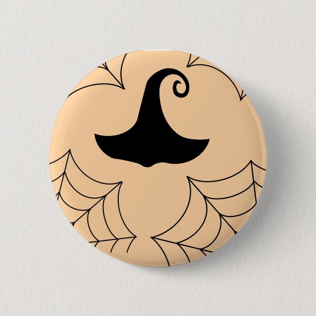 badge casquette de sorcières Halloween cobweb (Devant)