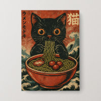 Cat Ramen Japonais drôle Graphisme Kawaii Cat Anim