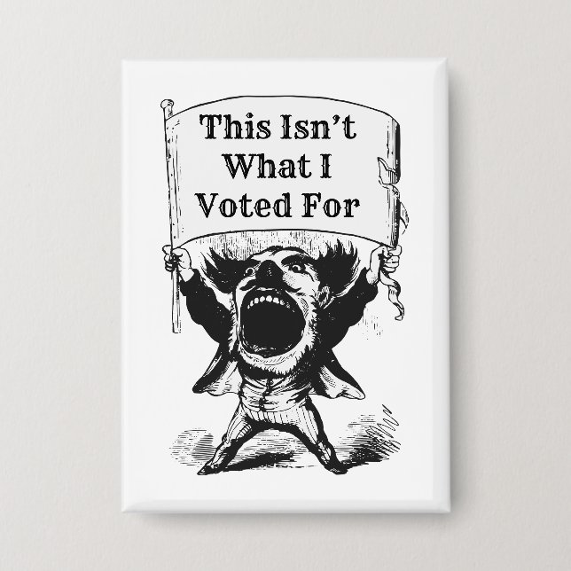 Badge Ce n'est pas ce pour quoi j'ai voté (Recto)