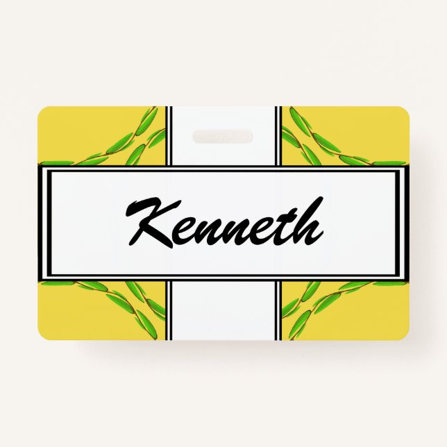 Badge Cercle de Feuilles par Kenneth Yoncich (Devant)