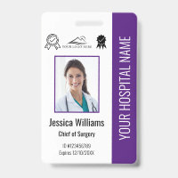 Certification de photo d'employé d'hôpital ID viol