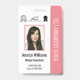 Badge Certification de photo d'employé personnalisée Car