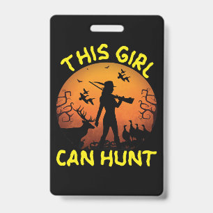 Badge Cette fille peut chasser l'essentiel