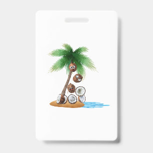 Badge Chaos de noix de coco amusant - Humoristique palmi