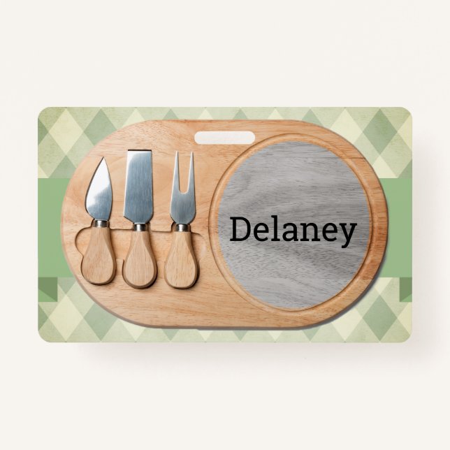 Badge Charcuterie de coutume de plateau de fromages (Devant)