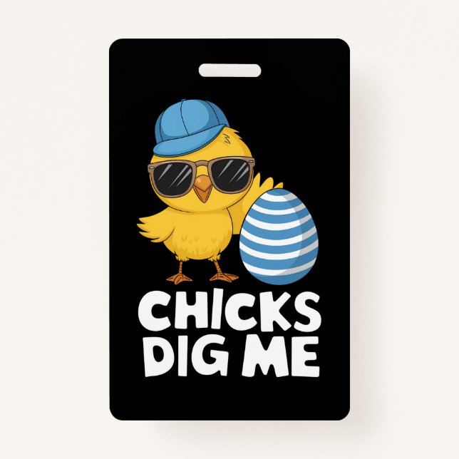 Badge Chasse aux oeufs amusante de Pâques (Devant)