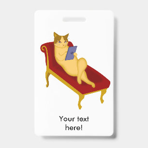 Badge Chat avec clipart de gadget