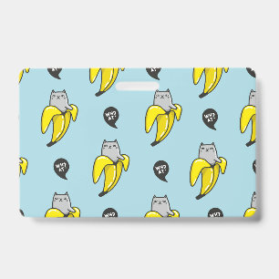 Badge Chat dans une banane