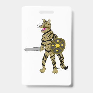 Badge Chat de guerrier