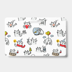 Badge Chats amusants, lait et magie.