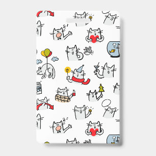 Badge Chats amusants, lait et magie.