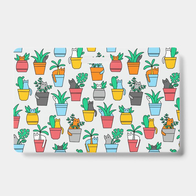 Badge Chats dans les pots à fleurs (Face)