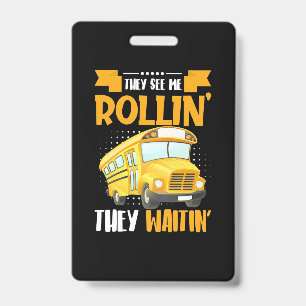 Badge Chauffeur de Bus Me Voir Rouler