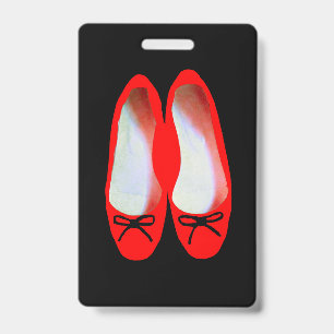 Badge chaussures rouges