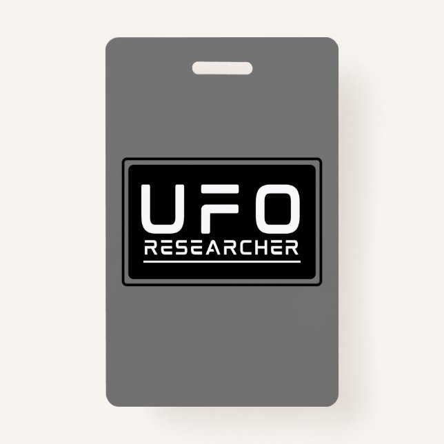Badge Chercheur OVNI Aliens de recherche paranormal (Devant)