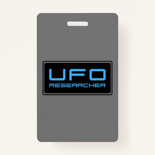 Badge Chercheur OVNI Aliens de recherche paranormal (Devant)