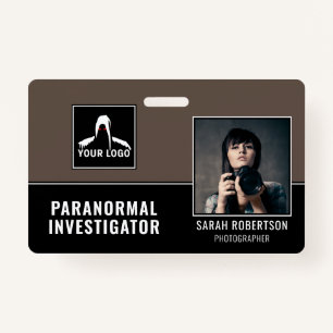 Badge Chercheur paranormal Chasseur fantôme - ID photo