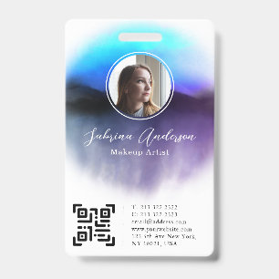 Badge Chic Ombre Aquarelle Résumé Abstrait Photo Logo