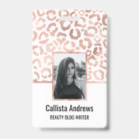 Chic Rose Gold Leopard Cheetah Poster de animal