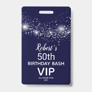 Badge Chic Stars sur Navy Sky Birthday VIP Pass