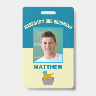 Badge Chien d'affaires Chien Groomers Personnalisé