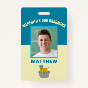 Badge Chien d'affaires Chien Groomers Personnalisé