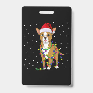 Badge Chihuahua Christmas Chien