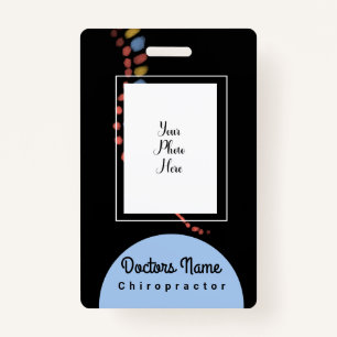 Badge Chiropractor Chiropractor Aquarelle Spine