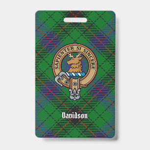 Badge Cimier du clan Davidson sur tartan