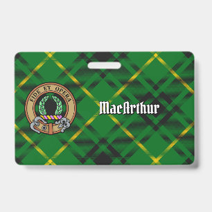 Badge Cimier du clan MacArthur sur tartan