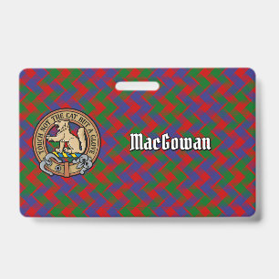 Badge Cimier du clan MacGowan sur tartan