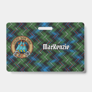 Badge Cimier du clan MacKenzie sur tartan