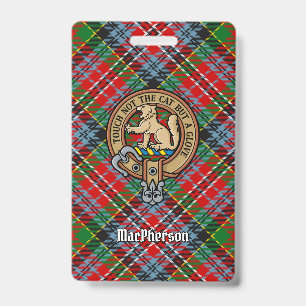 Badge Cimier du clan MacPherson sur tartan