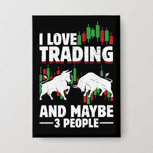 Badge Citation de trading drôle Taureau & Chandelier Day