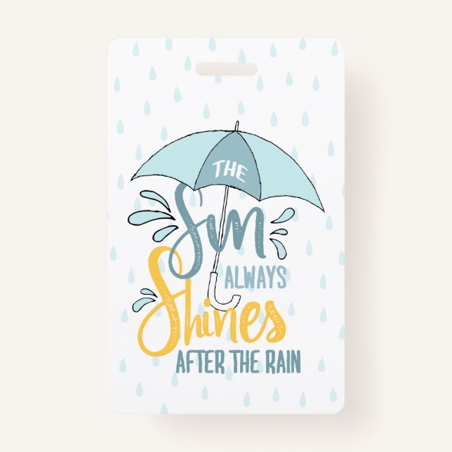 Badge Citations de pluie Sun Citations de résultats posi (Devant)