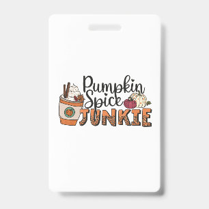Badge Citrouille Spice Junkie Fall
