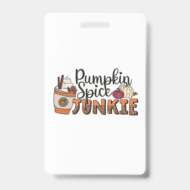 Badge Citrouille Spice Junkie Fall (Face)