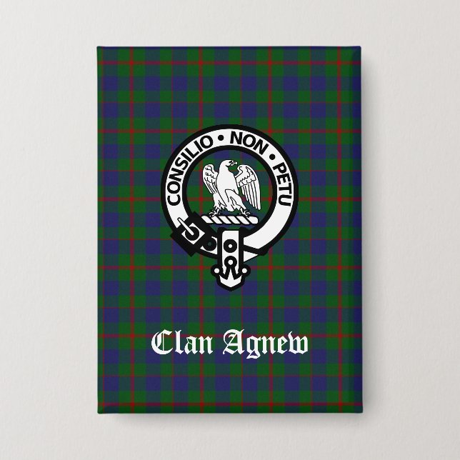 Badge Clan écossais Agnew Crest & Tartan (Recto)