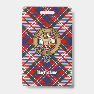 Badge Clan MacFarlane Crest sur le tatan de robe