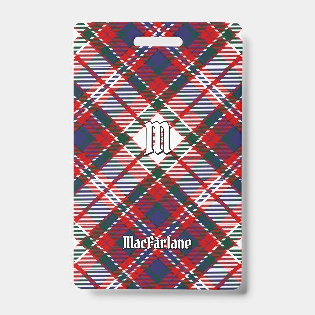 Badge Clan MacFarlane robe Tartan (Face)