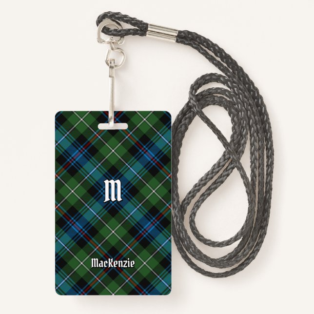 Badge Clan MacKenzie Insigne Tartan (Devant avec lanière)