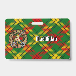 Badge Clan MacMillan Crest sur Tartan