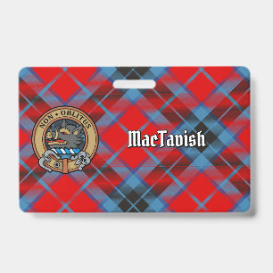 Badge Clan MacTavish Crest sur Tartan