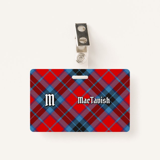 Badge Clan MacTavish Tartan (Devant avec clip)