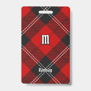 Badge Clan Ramsay Red Tartan